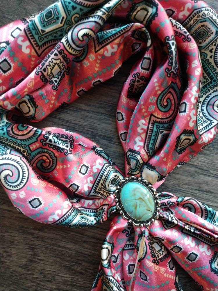 Wild Rag Pink Mayan Aztec Tribal Print Western Cowboy Neck Scarf Bandana by Double B Wild Rags