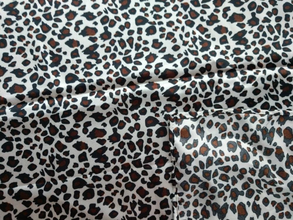 Wild Rag White and Brown small Cheetah print Cowboy Western Neck Scarf Bandanna by Double B Wild Rags