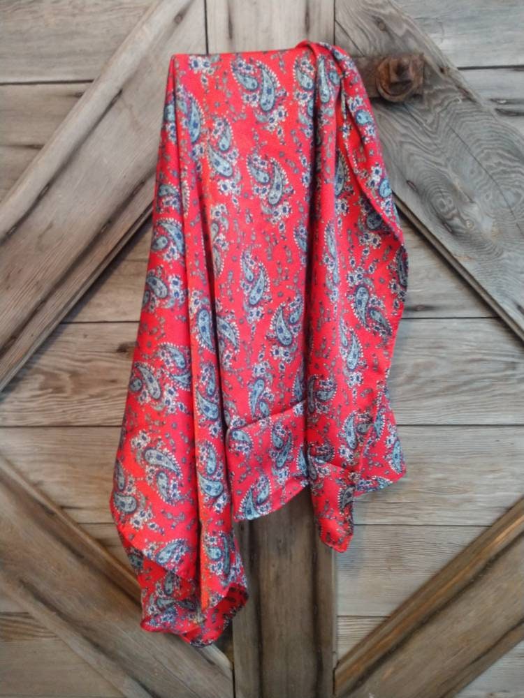 Wild Rag PAISLEY 101 Retro Red Cowboy Western Neck Scarf Bandanna by Double B Wild Rags