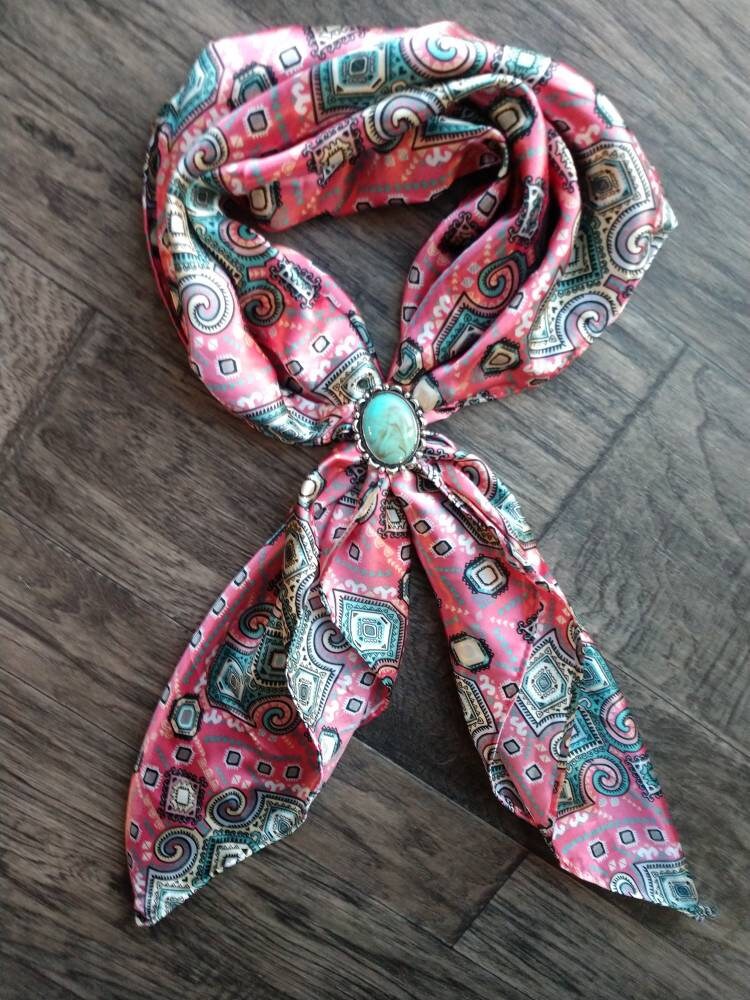 Wild Rag Pink Mayan Aztec Tribal Print Western Cowboy Neck Scarf Bandana by Double B Wild Rags