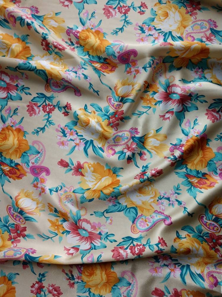 Wild Rag Orange and Turquoise Paisley Floral Cowboy Western Neck Scarf Bandanna by Double B Wild Rags
