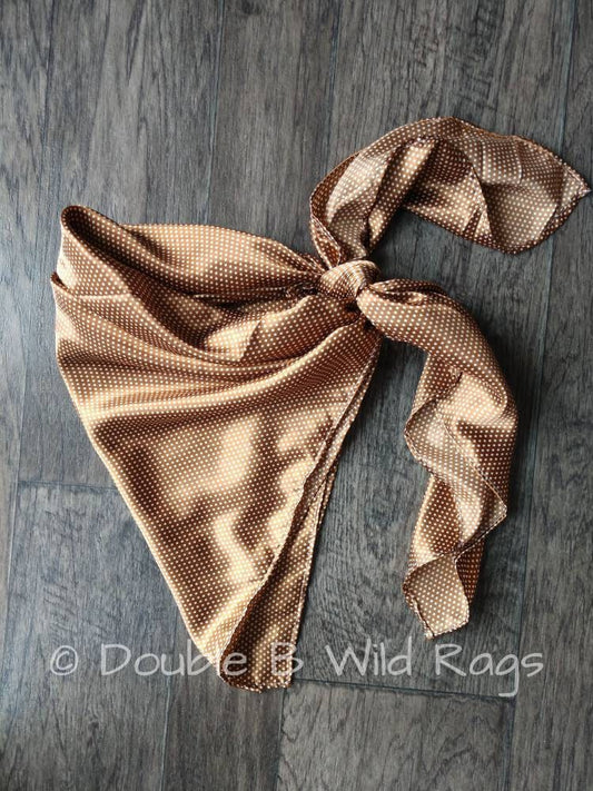 Wild Rag MISC 403 Cocoa Brown Tiny Polka Dot Cowboy Western Neck Scarf Bandanna by Double B Wild Rags