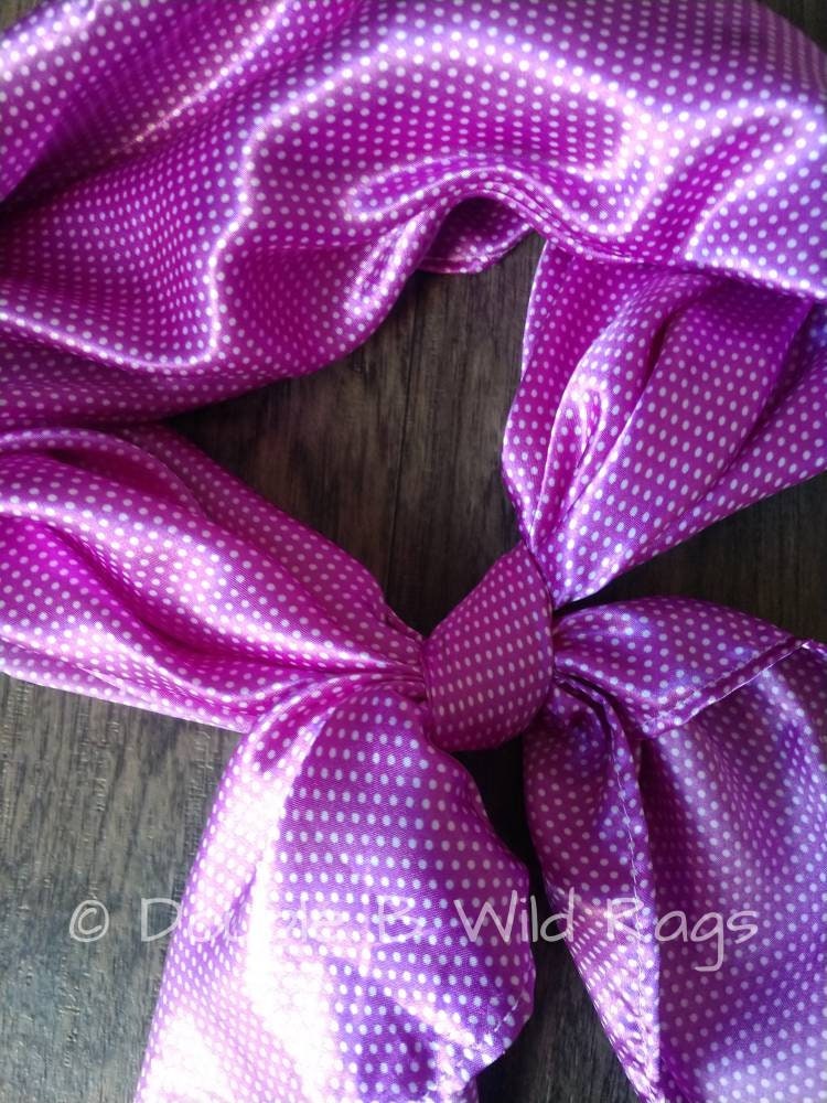 Wild Rag Bright Lavender Tiny Polka Dot Cowboy Western Neck Scarf Bandanna by Double B Wild Rags