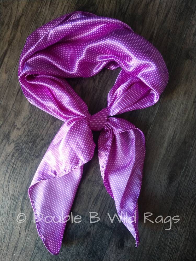 Wild Rag Bright Lavender Tiny Polka Dot Cowboy Western Neck Scarf Bandanna by Double B Wild Rags