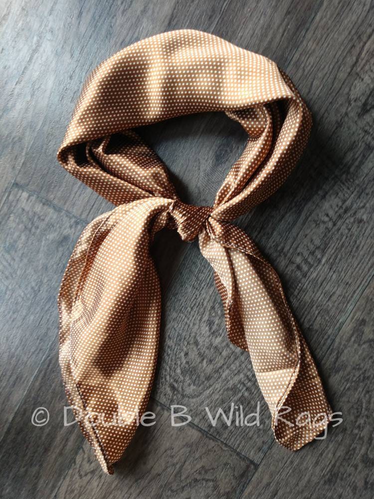 Wild Rag MISC 403 Cocoa Brown Tiny Polka Dot Cowboy Western Neck Scarf Bandanna by Double B Wild Rags