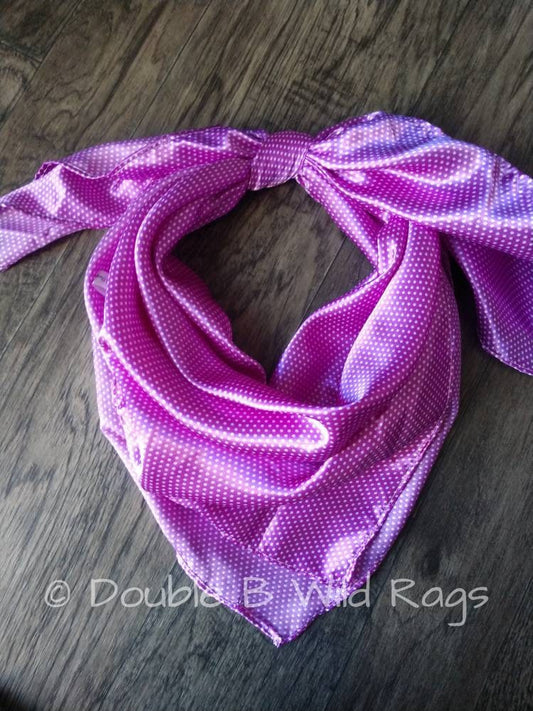 Wild Rag Bright Lavender Tiny Polka Dot Cowboy Western Neck Scarf Bandanna by Double B Wild Rags