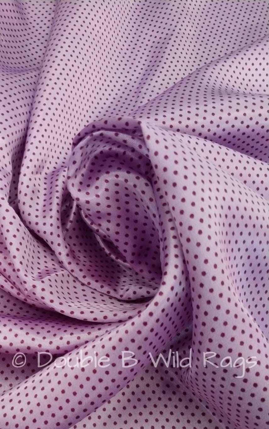 Wild Rag Lilac purple with purple Tiny Polka Dot Cowboy Western Neck Scarf Bandanna by Double B Wild Rags