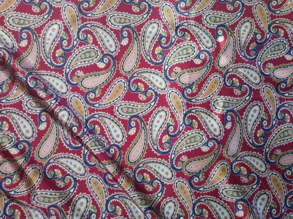 Wild Rag PAISLEY Burgundy Green Navy Blue and Gold Cowboy Western Neck Scarf Bandanna Double B Wild Rags