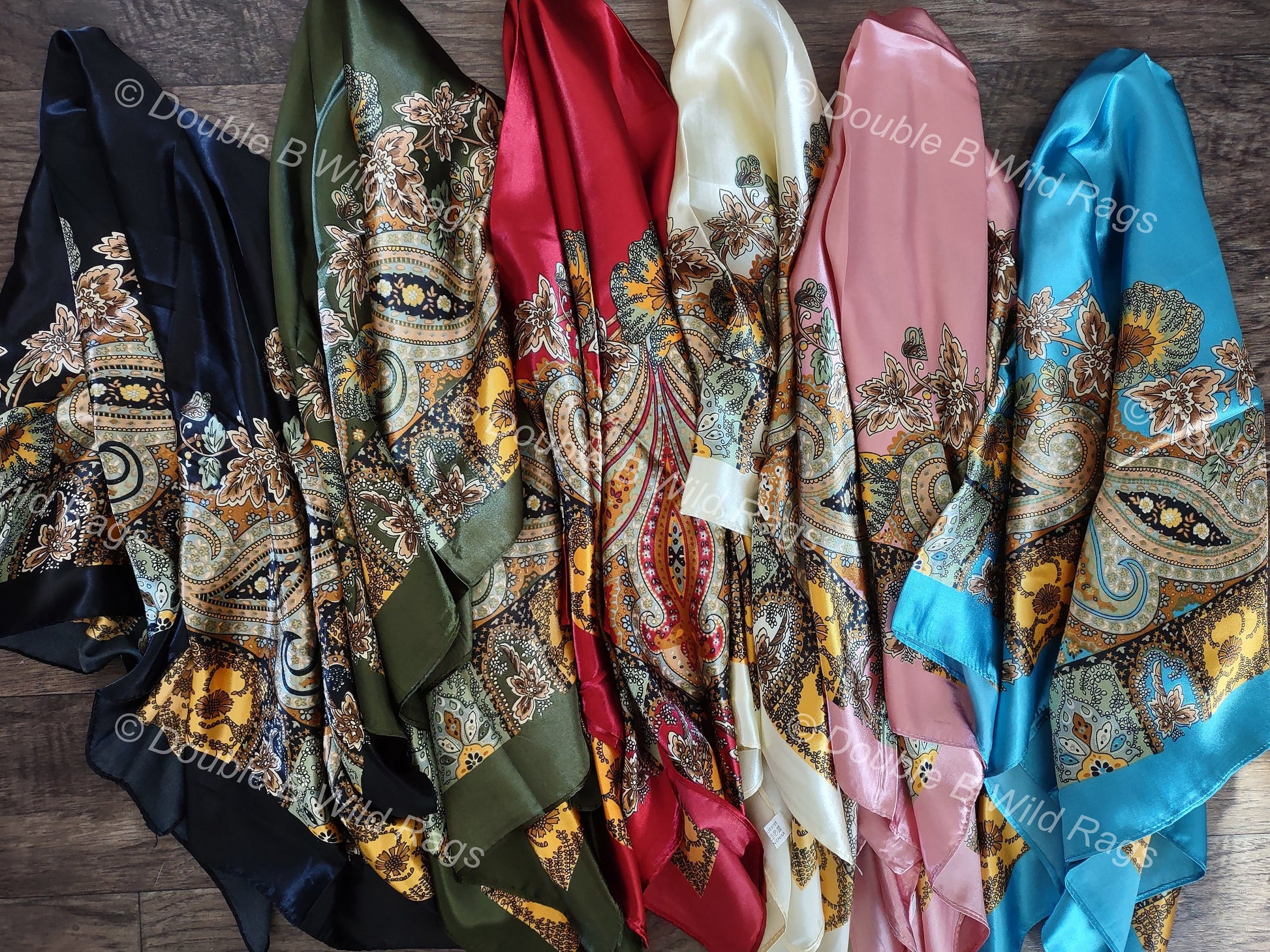 Wild Rag BARGAIN CORNER Gold Paisley Cowboy Western Neck Scarf Bandanna by Double B Wild Rags