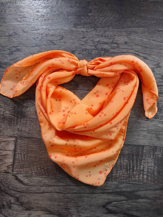 Wild Rag MISC 416 Bright Orange Stars Cowboy Western Neck Scarf Bandanna by Double B Wild Rags