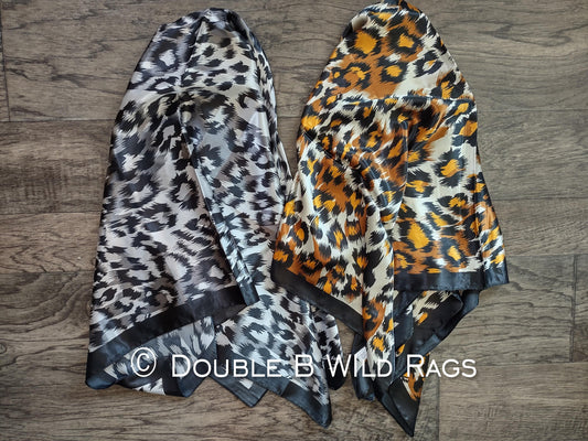 Wild Rag BARGAIN CORNER Leopard Pattern ANIMAL 420 Cowboy Western Neck Scarf by Double B Wild Rags