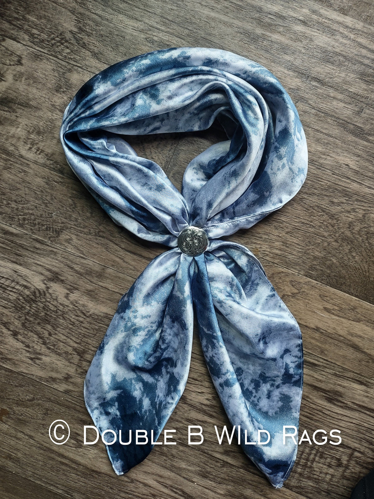 Wild Rag Black Grey Grunge Print Cowboy Western Neck Scarf Bandanna by Double B Wild Rags