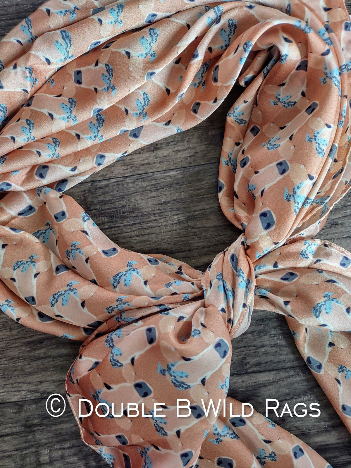 Wild Rag Khaki Tan Sassy Heifer Cow Western Cowboy Neck Scarf Bandana by Double B Wild Rags