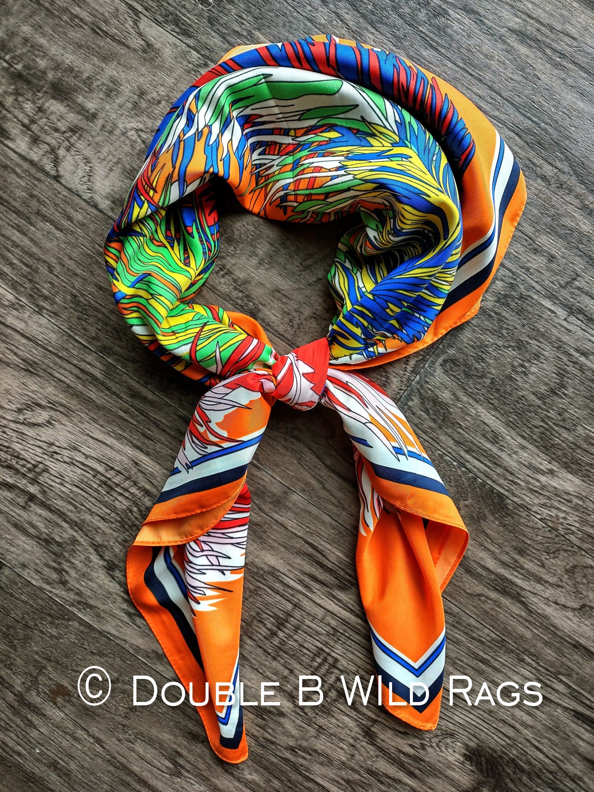 Wild Rag BARGAIN CORNER BC1101 Large 40"x40" Feather Print Cowboy Western Neck Scarf by Double B Wild Rags