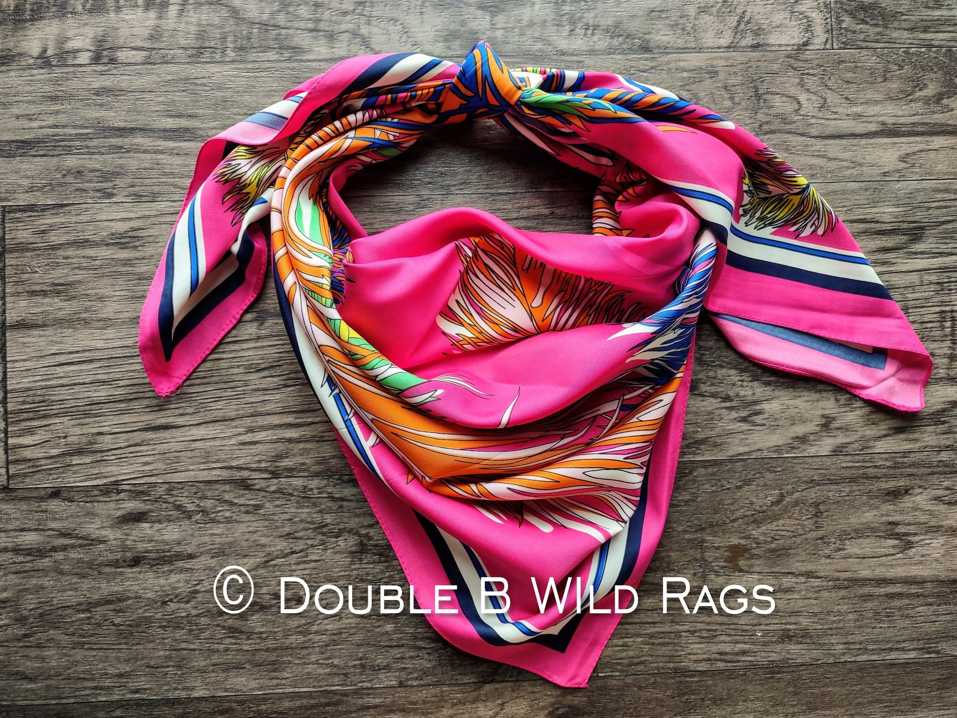 Wild Rag BARGAIN CORNER BC1101 Large 40"x40" Feather Print Cowboy Western Neck Scarf by Double B Wild Rags