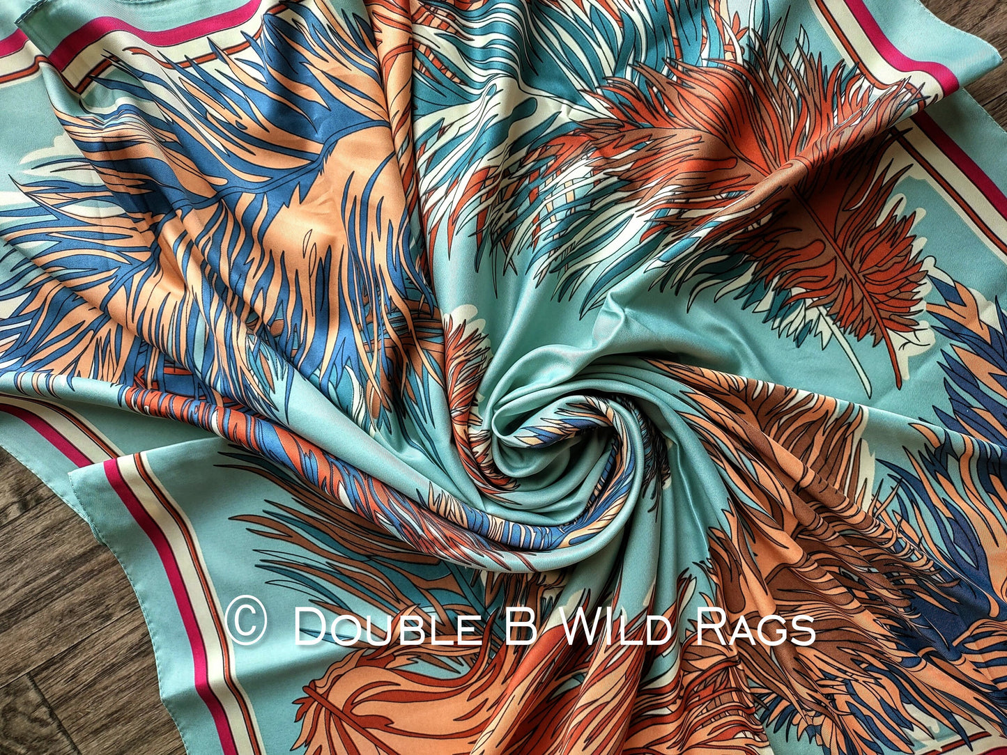 Wild Rag BARGAIN CORNER BC1101 Large 40"x40" Feather Print Cowboy Western Neck Scarf by Double B Wild Rags