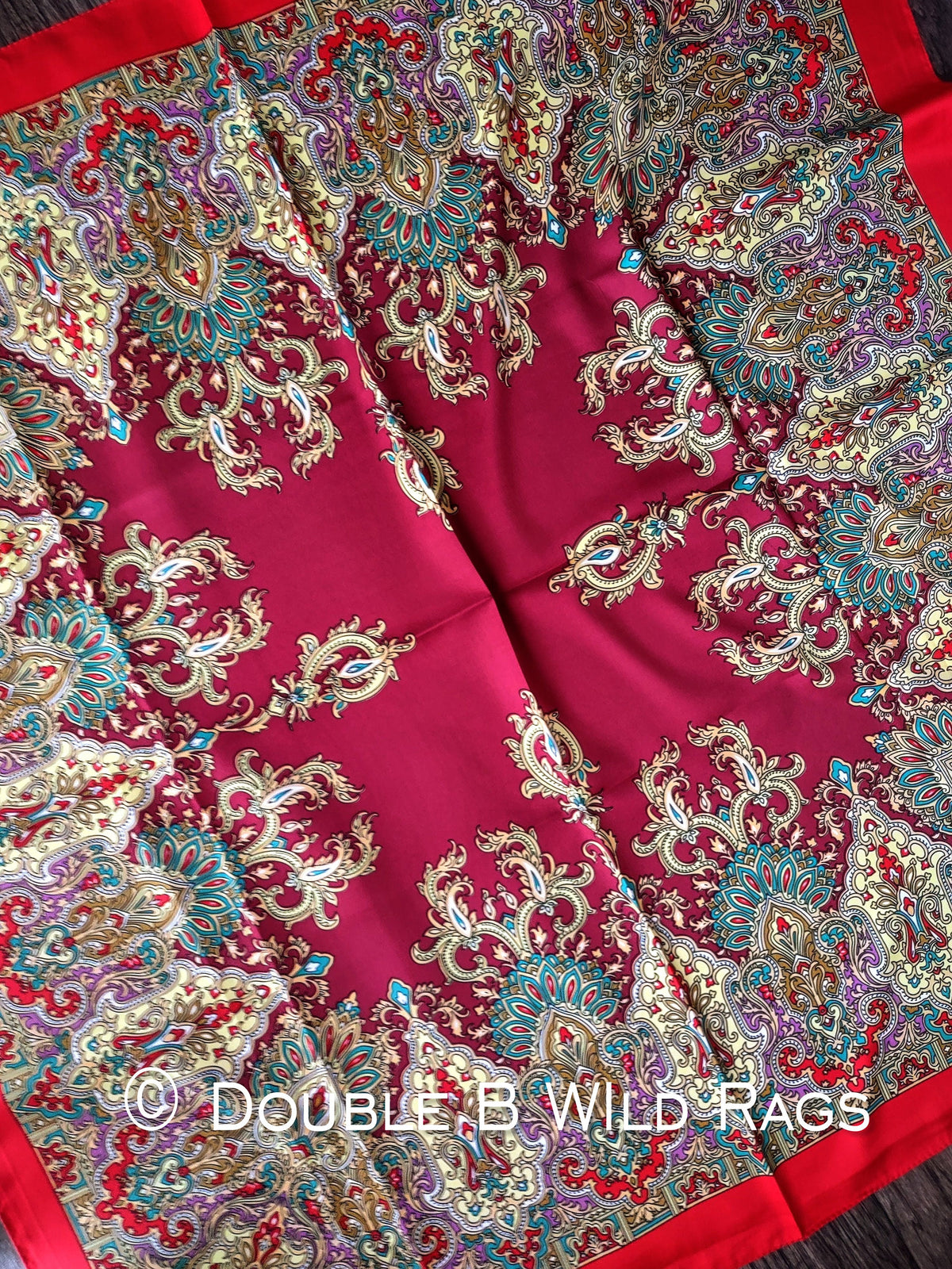 Wild Rag BARGAIN CORNER BC1102 Large 40"x40" Ethnic Paisley Print Cowboy Western Neck Scarf by Double B Wild Rags