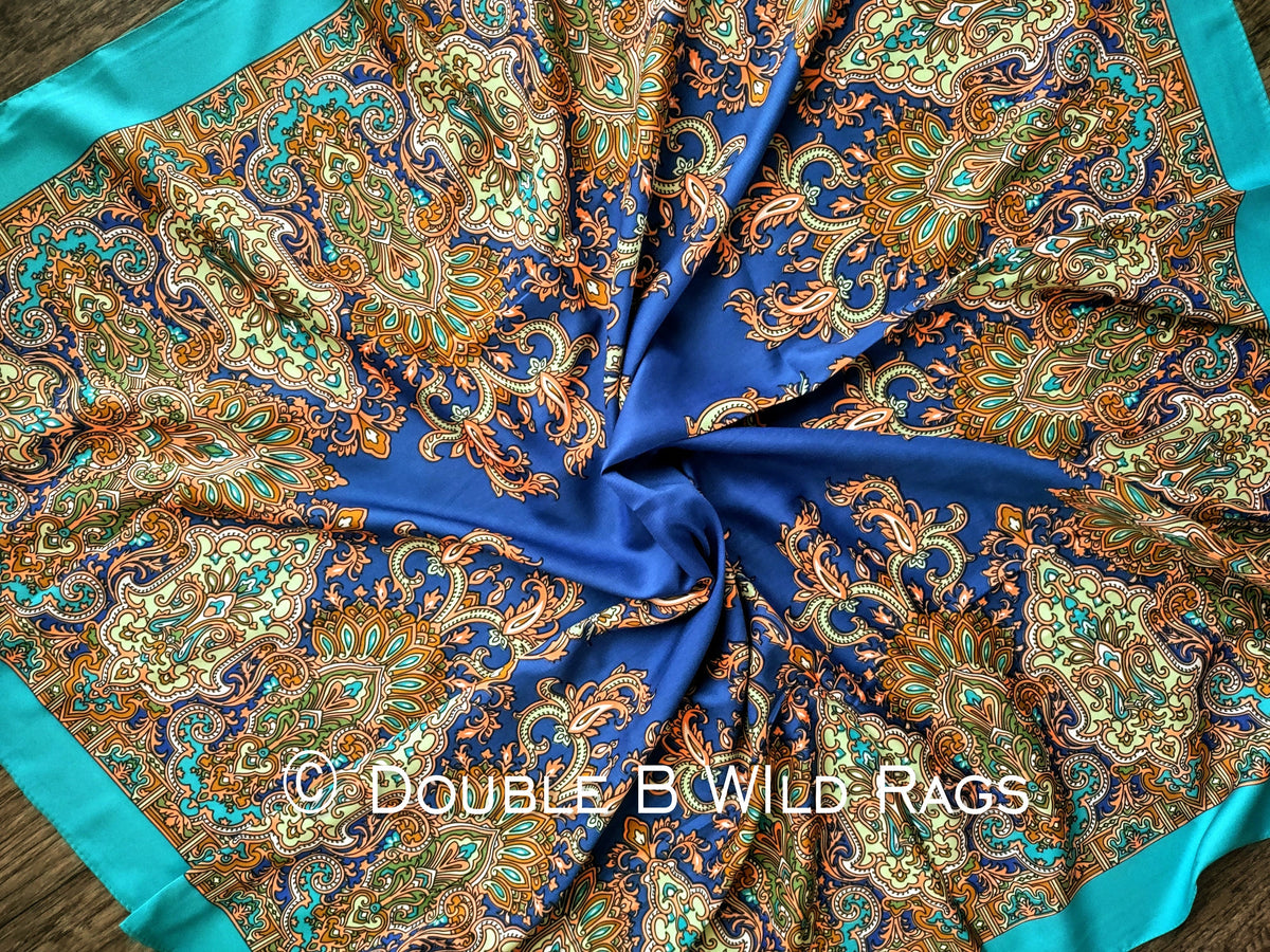 Wild Rag BARGAIN CORNER BC1102 Large 40"x40" Ethnic Paisley Print Cowboy Western Neck Scarf by Double B Wild Rags