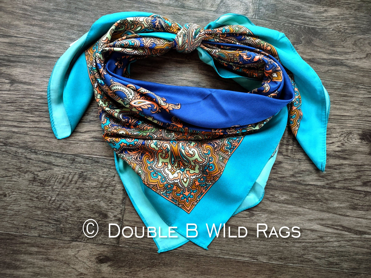 Wild Rag BARGAIN CORNER BC1102 Large 40"x40" Ethnic Paisley Print Cowboy Western Neck Scarf by Double B Wild Rags