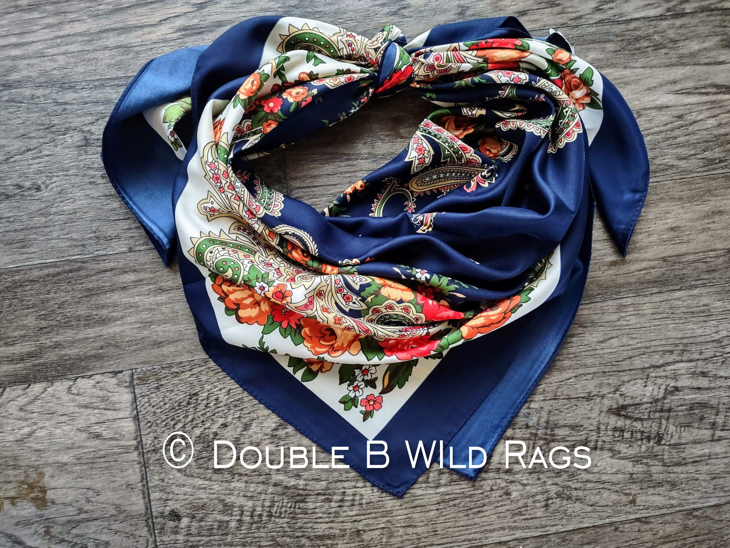 Wild Rag BARGAIN CORNER BC1106 40"x40" Roses and Paisley Cowboy Western Neck Scarf by Double B Wild Rags