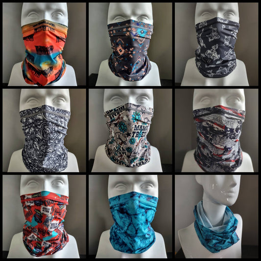 GAITER Western Buff Tube Scarf Head Band Face Mask Cowboy Cowgirl Rodeo Serape by Double B Wild Rags