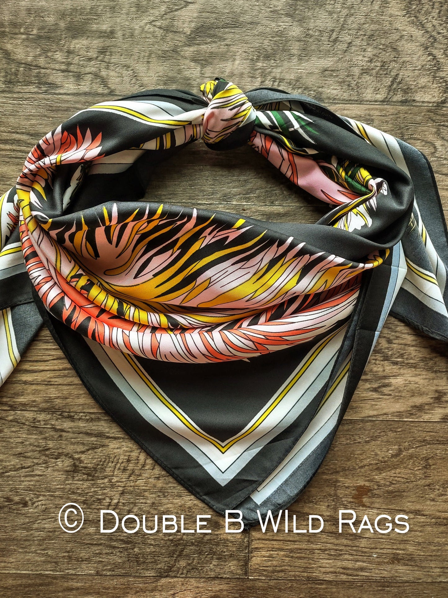 Wild Rag BARGAIN CORNER BC1101 Large 40"x40" Feather Print Cowboy Western Neck Scarf by Double B Wild Rags