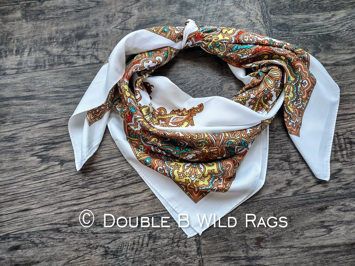 Wild Rag BARGAIN CORNER BC1102 Large 40"x40" Ethnic Paisley Print Cowboy Western Neck Scarf by Double B Wild Rags