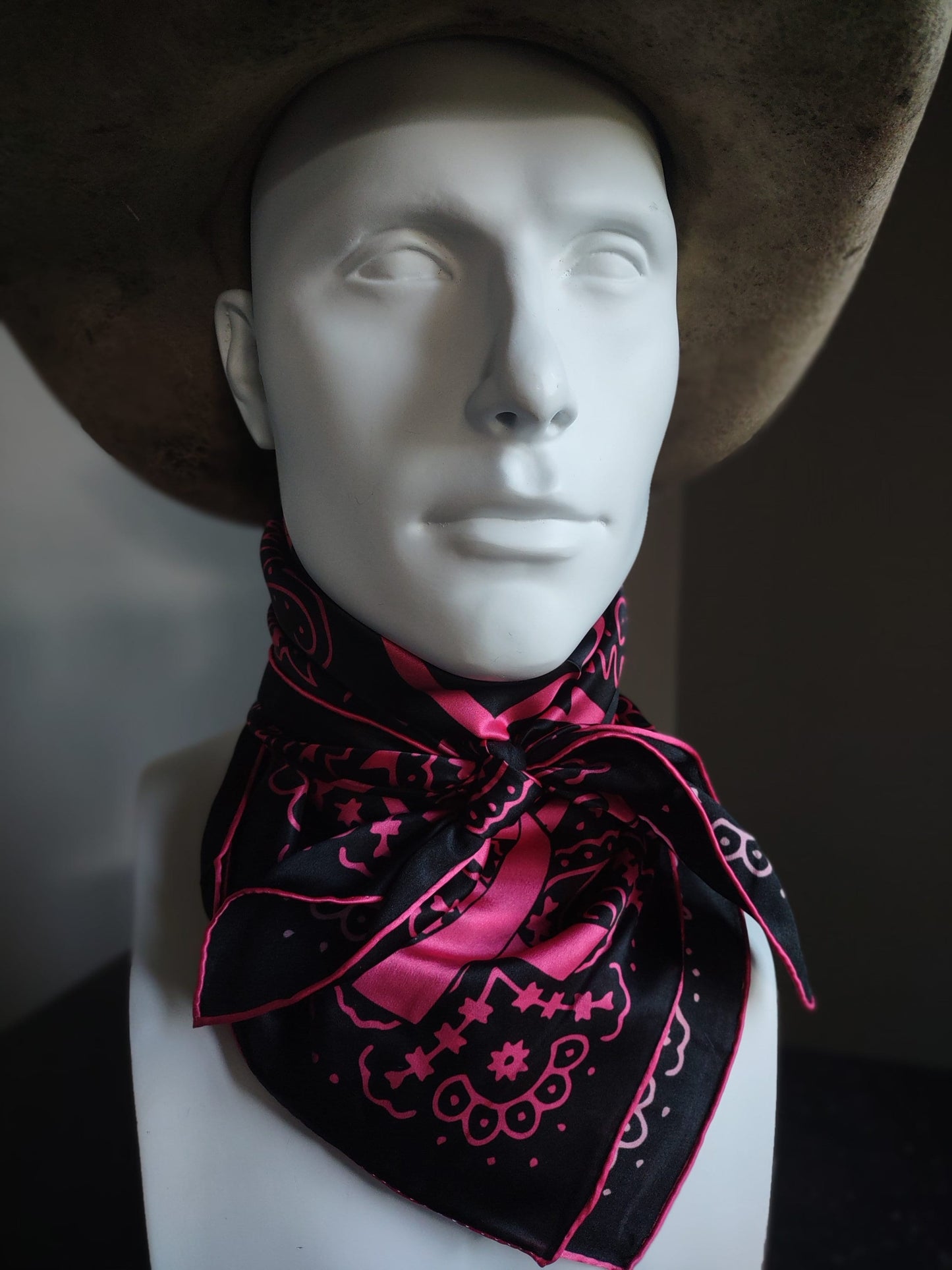 Wild Rag 100% Breast Cancer Pink Ribbon Tough Enough to Wear Pink Cowboy Western Neck Scarf Bandanna by Double B Wild Rags