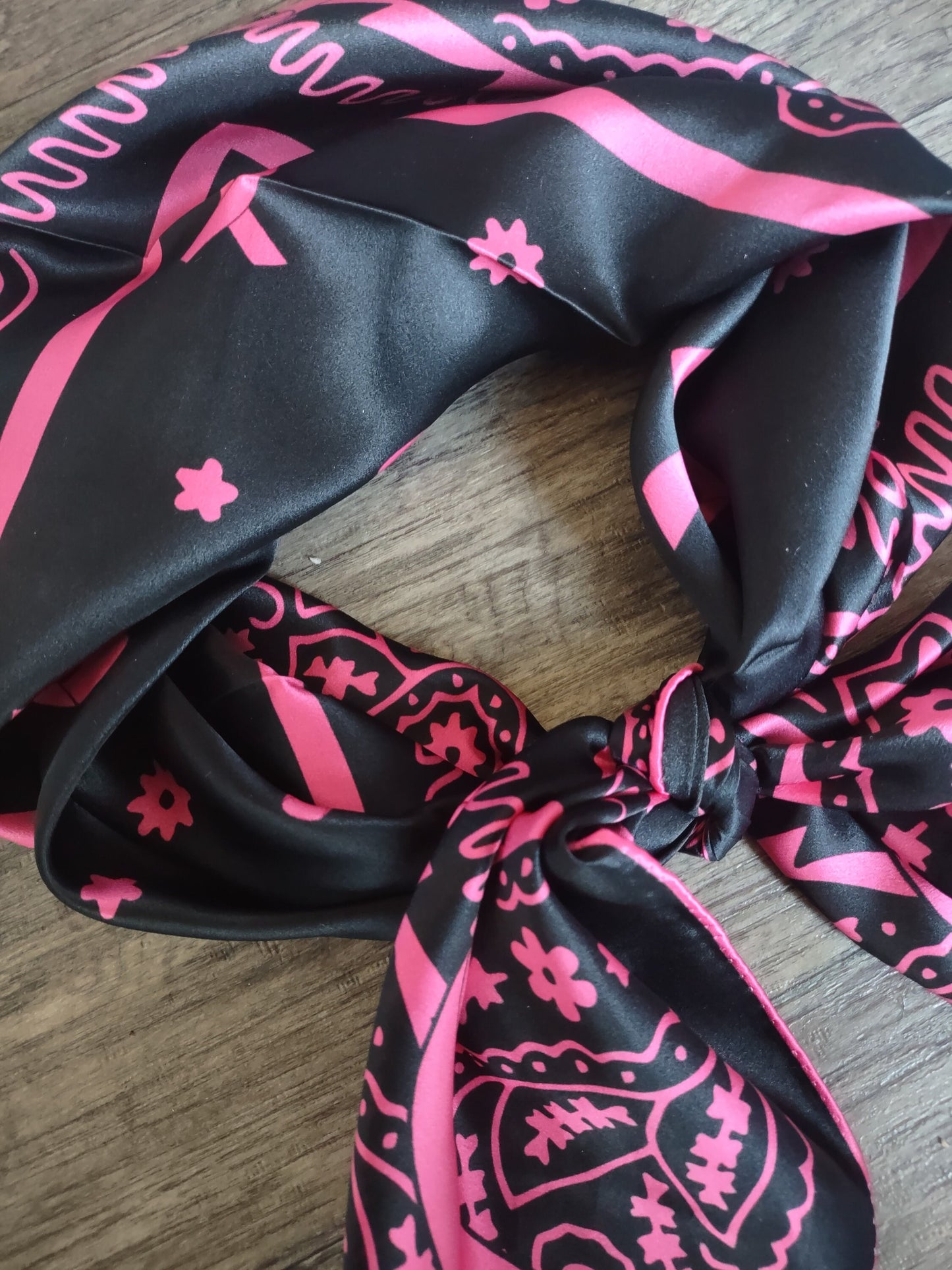 Wild Rag 100% Breast Cancer Pink Ribbon Tough Enough to Wear Pink Cowboy Western Neck Scarf Bandanna by Double B Wild Rags