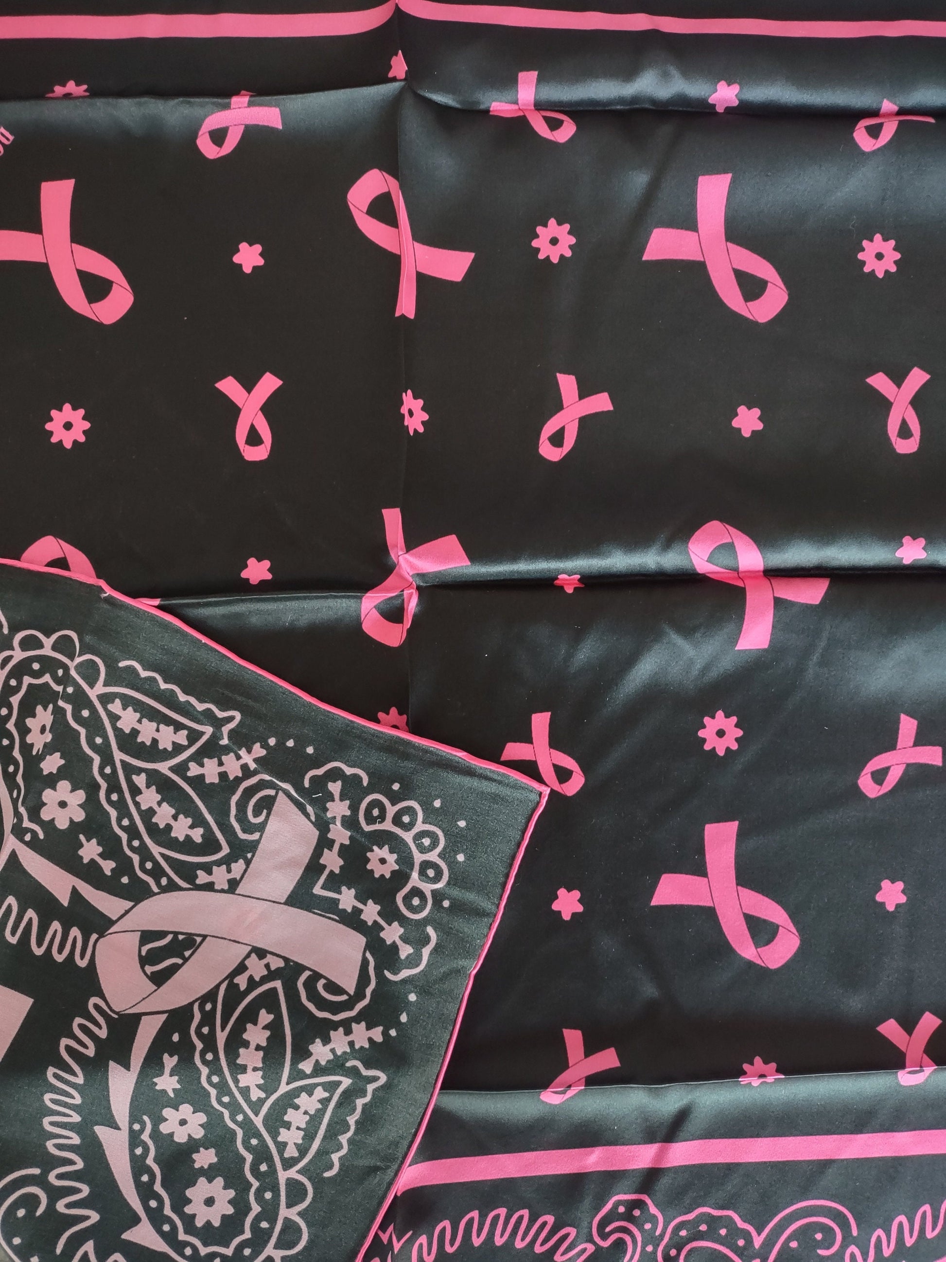Wild Rag 100% Breast Cancer Pink Ribbon Tough Enough to Wear Pink Cowboy Western Neck Scarf Bandanna by Double B Wild Rags