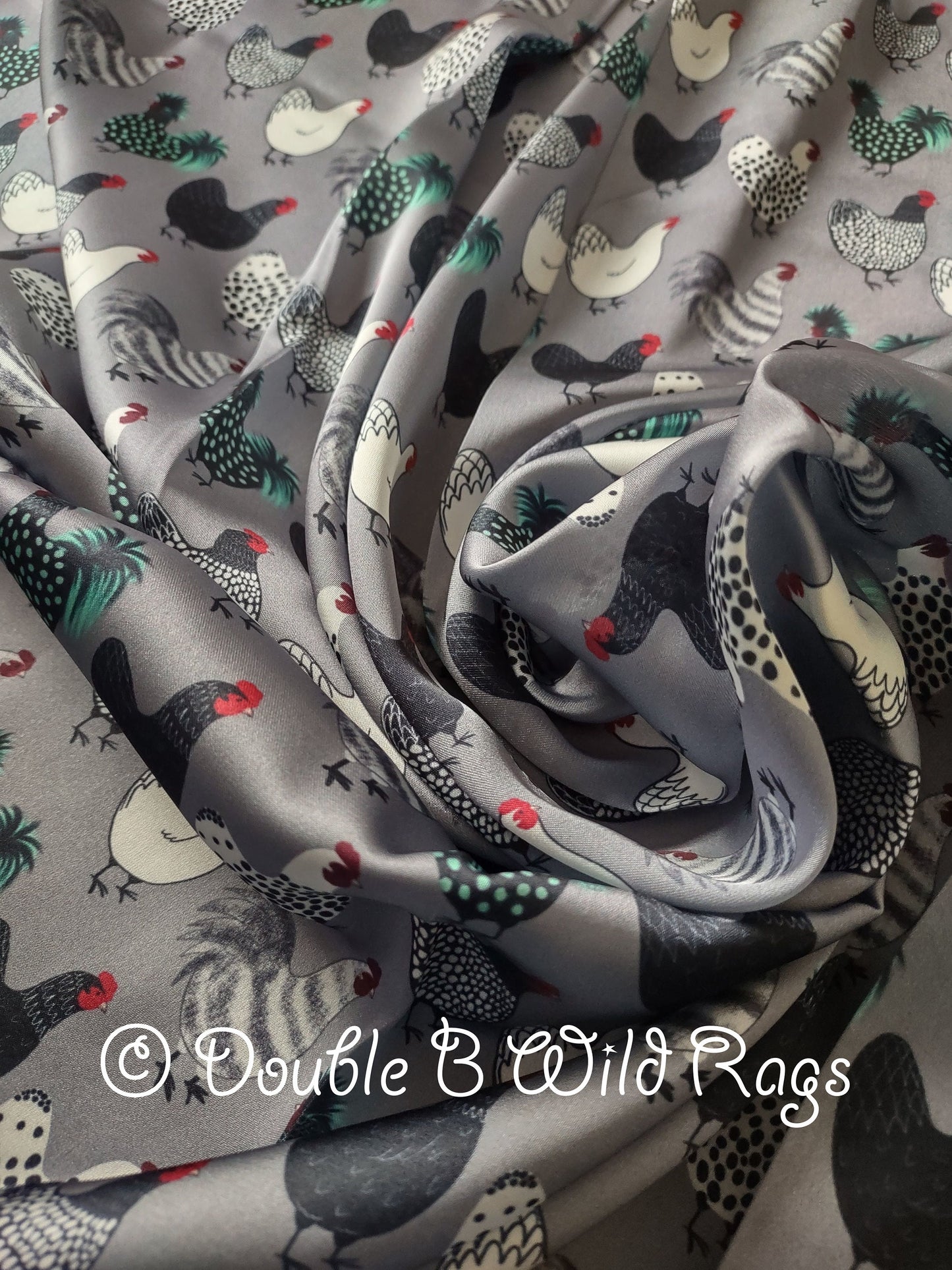 Wild Rag Bold Chickens ANIMAL 610 Cowboy Western Neck Scarf Bandanna by Double B Wild Rags