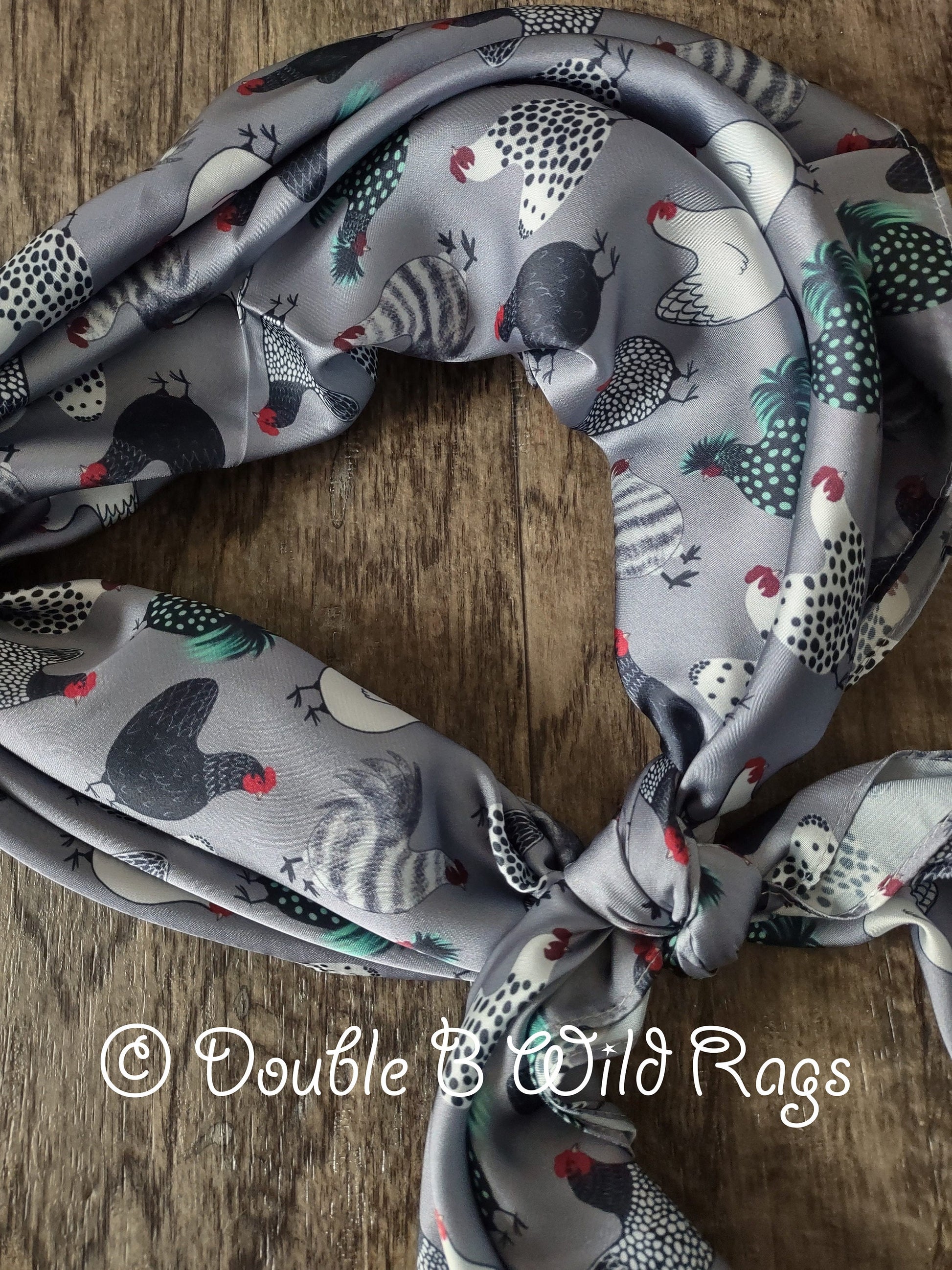 Wild Rag Bold Chickens ANIMAL 610 Cowboy Western Neck Scarf Bandanna by Double B Wild Rags
