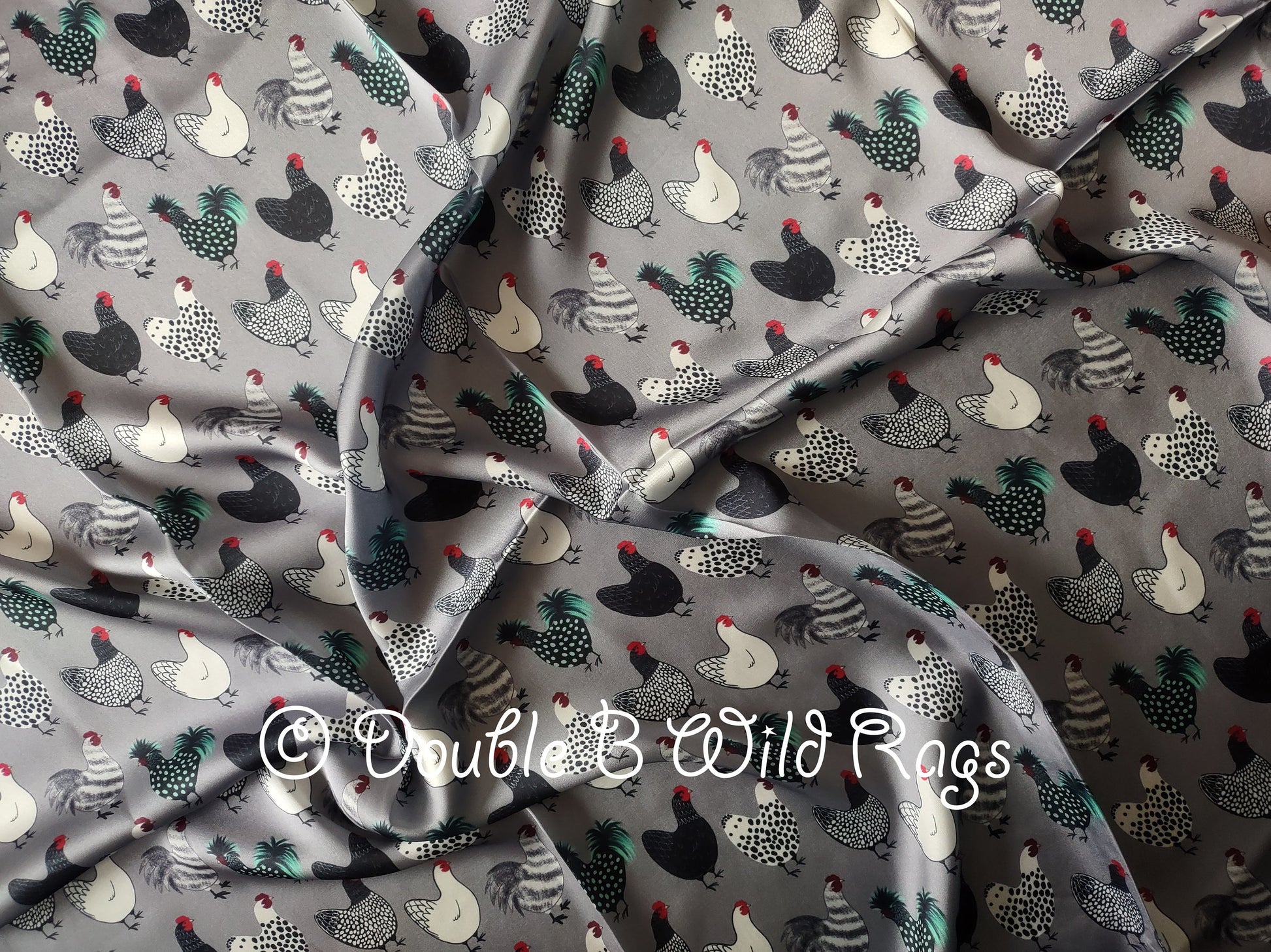 Wild Rag Bold Chickens ANIMAL 610 Cowboy Western Neck Scarf Bandanna by Double B Wild Rags