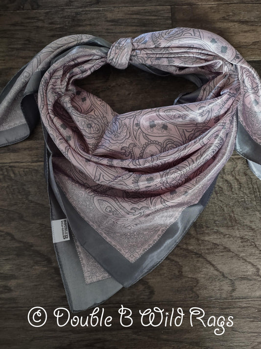 Wild Rag BARGAIN DISCOUNT Soft Paisley Pink Cowboy Western Neck Scarf by Double B Wild Rags