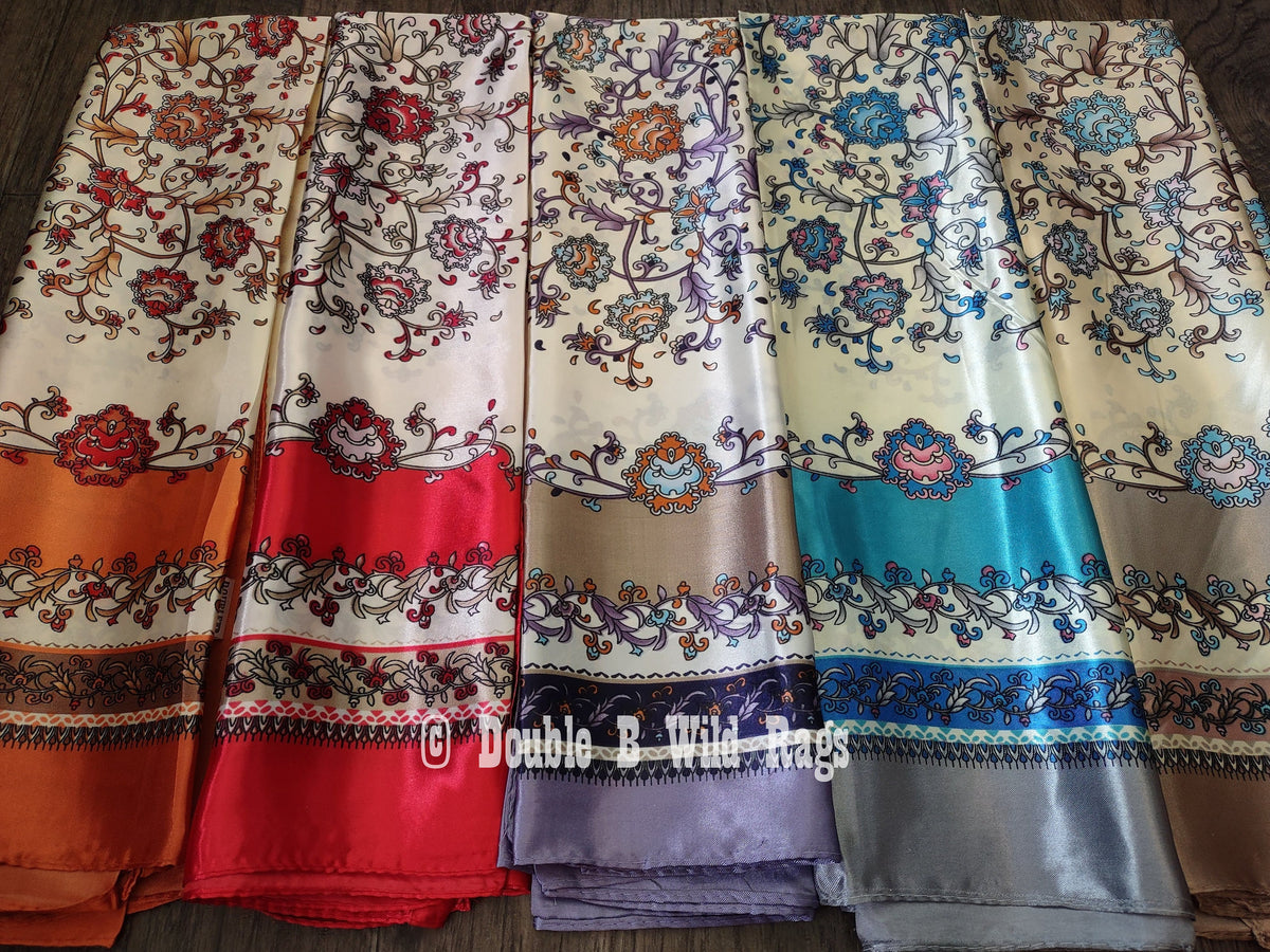 Wild Rag BARGAIN CORNER Floral and Vines Cowboy Western Neck Scarf by Double B Wild Rags