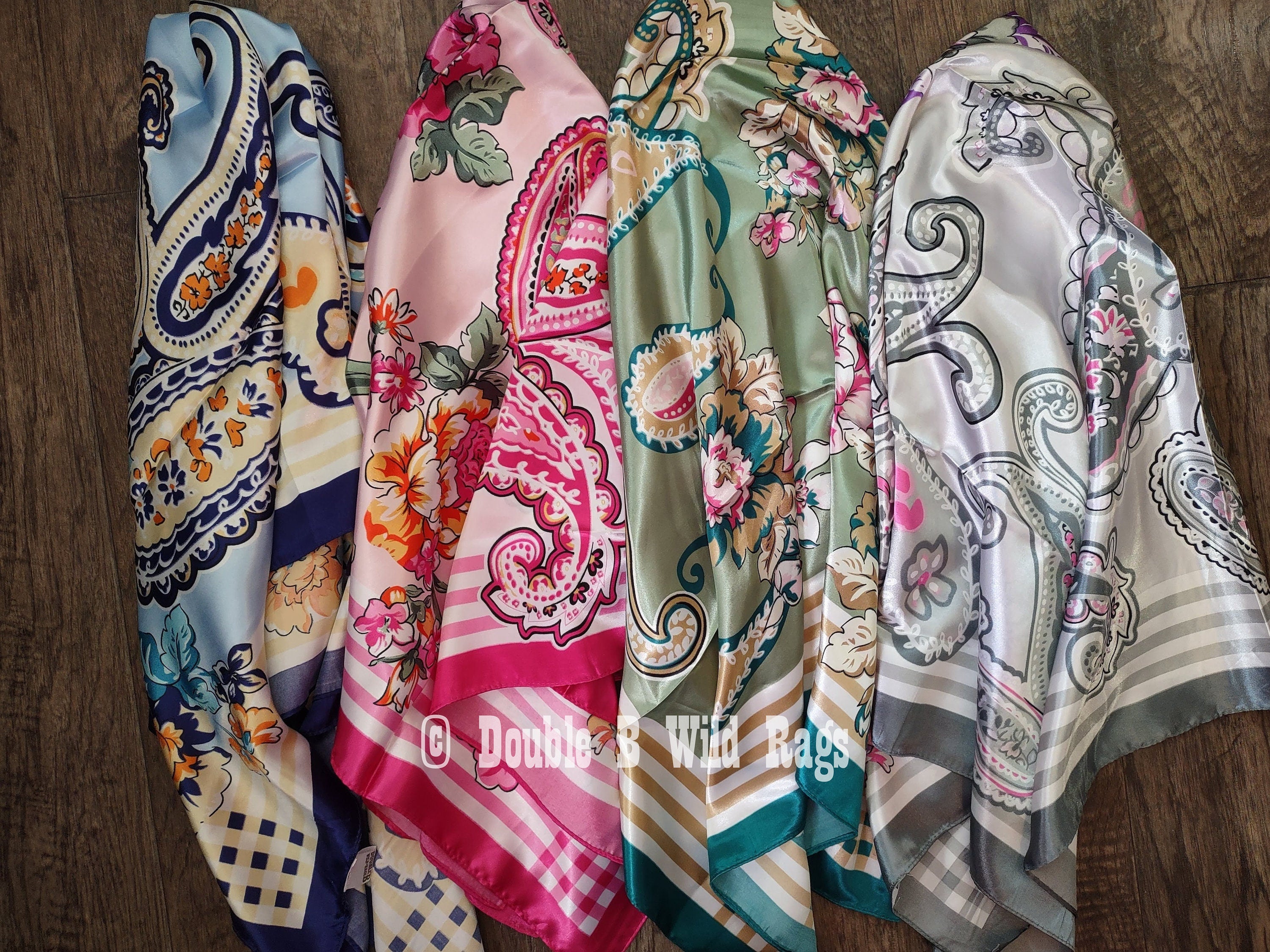 Wild Rag BARGAIN CORNER Large Floral Paisley Cowboy Western Neck Scarf ...