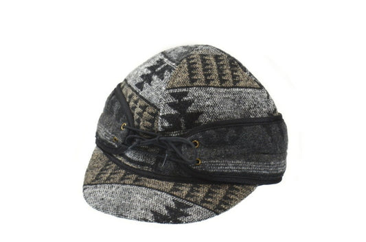 Stockman's Wool Hat Charcoal Grey Aztec Pattern Railroad cattleman's Cowboy winter hat Men's Women's