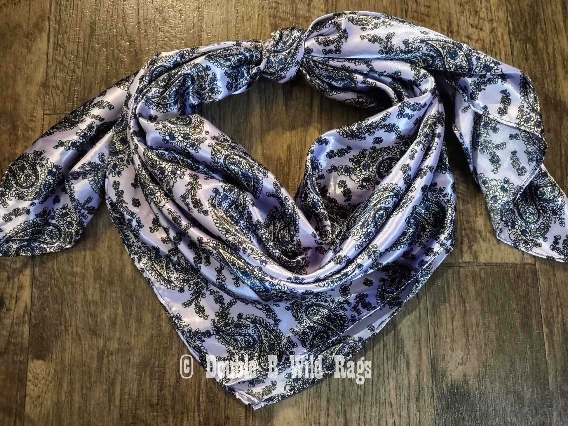Wild Rag PAISLEY 142 Lilac Purple Retro Cowboy Western Neck Scarf Bandanna by Double B Wild Rags
