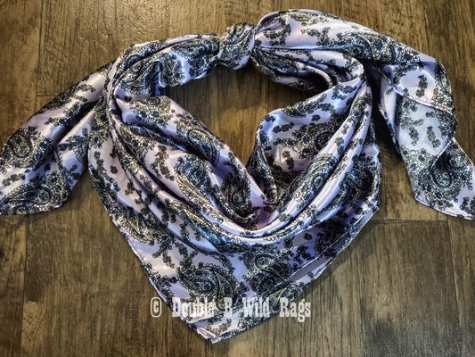 Wild Rag PAISLEY 142 Lilac Purple Retro Cowboy Western Neck Scarf Bandanna by Double B Wild Rags