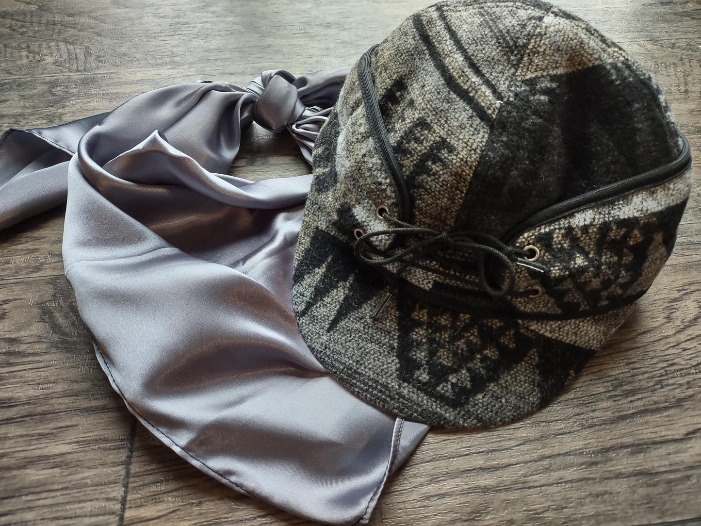 Stockman's Wool Hat Charcoal Grey Aztec Pattern Railroad cattleman's Cowboy winter hat Men's Women's
