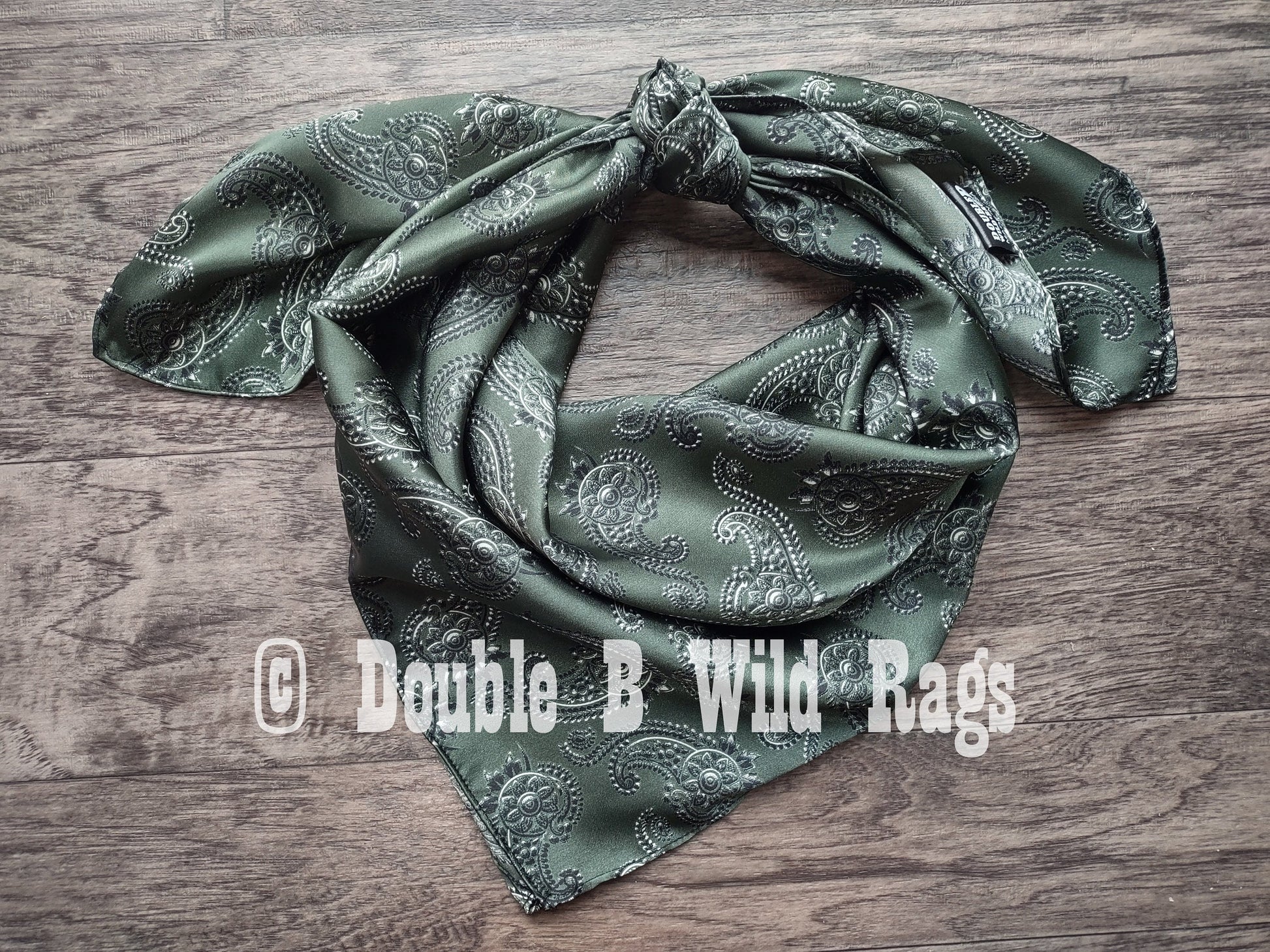 Wild Rag PAISLEY 139 Dark Rust Orange Spurs and Paisleys Cowboy Western Neck Scarf Bandanna by Double B Wild Rags