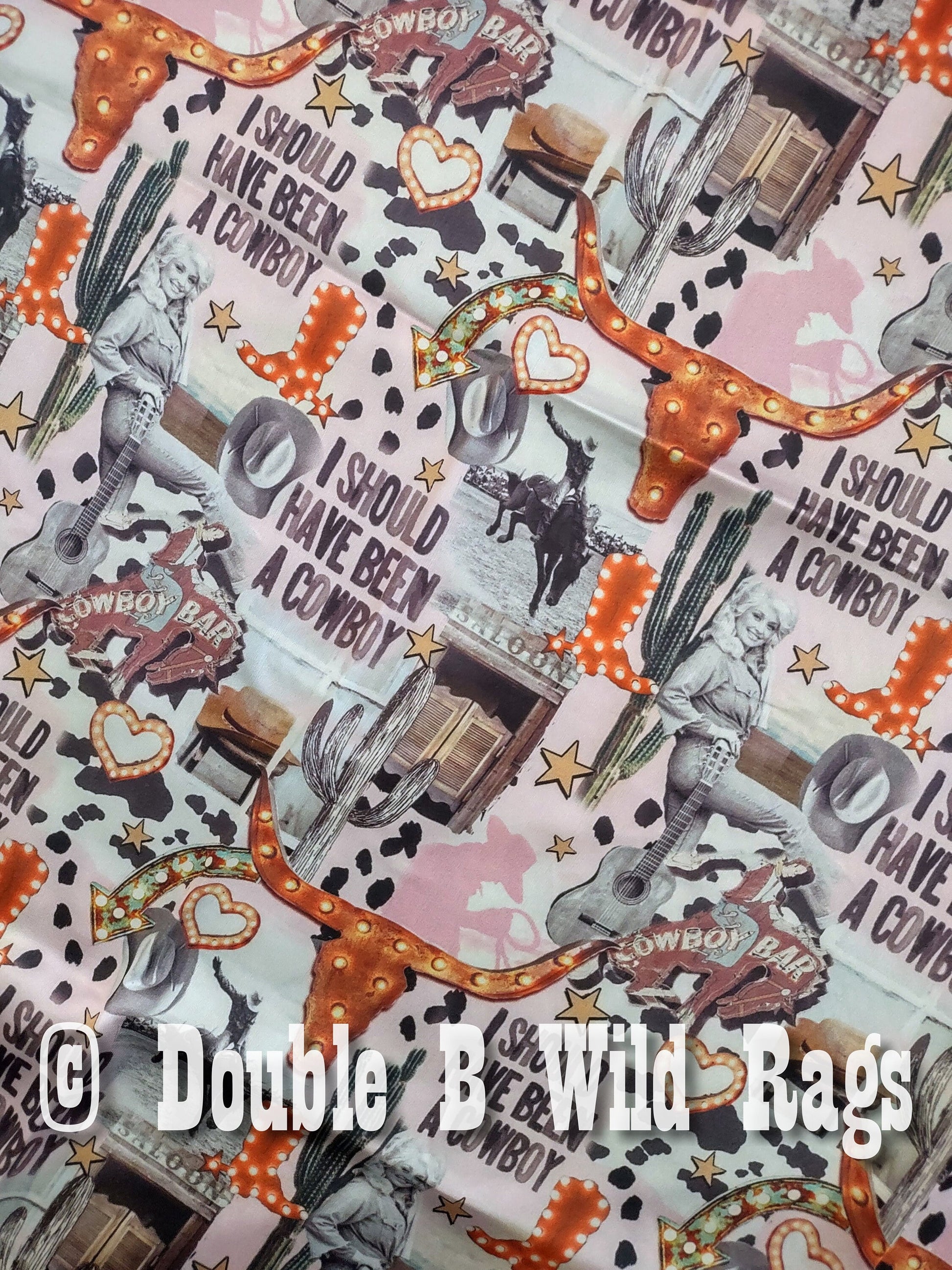 Wild Rag MISC 435 Dolly Saloon Rodeo Cowboy Western Neck Scarf Bandanna by Double B Wild Rags