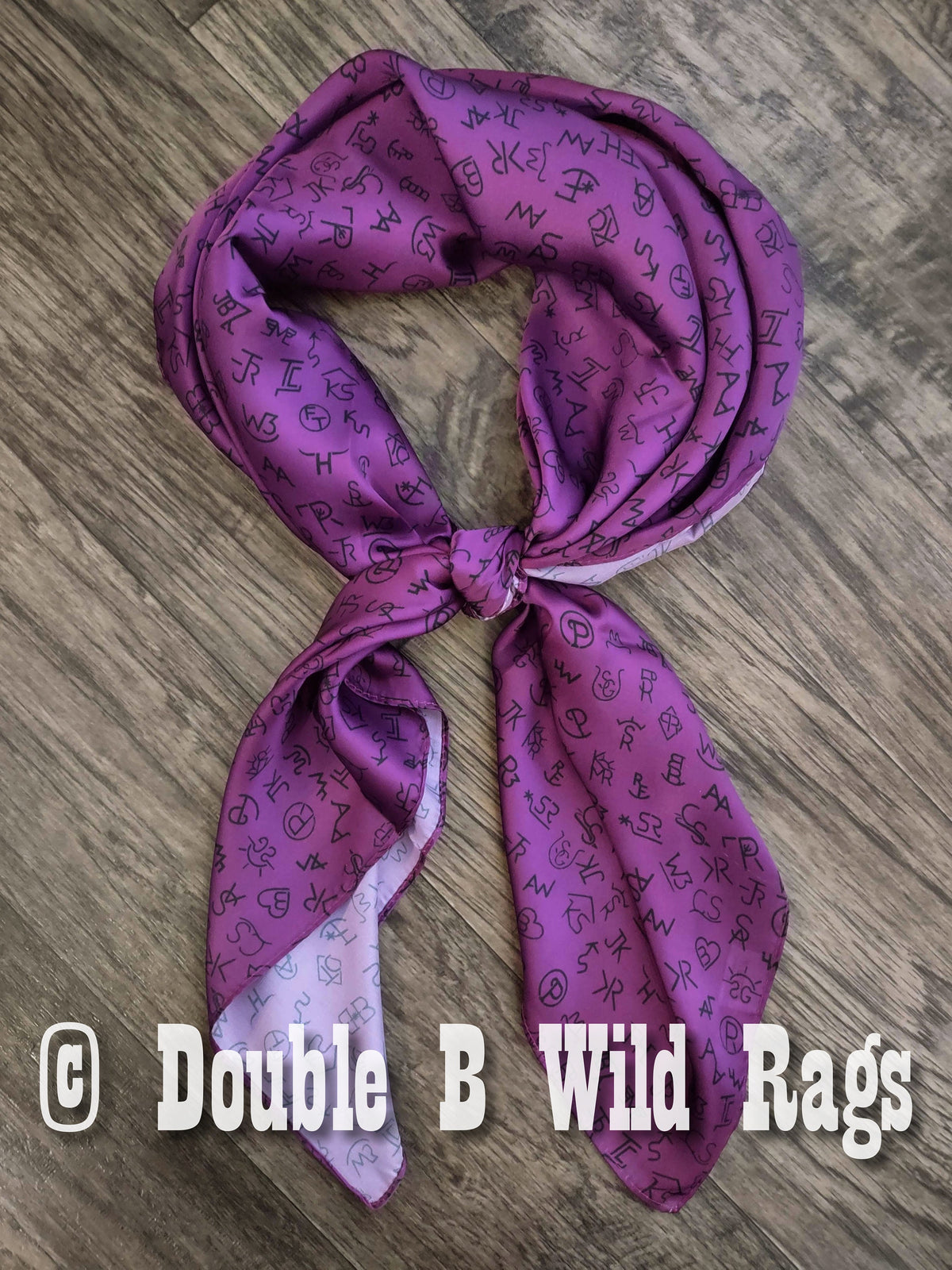 Wild Rag MISC 436 Livestock Scattered Brands Cowboy Western Neck Scarf Bandanna by Double B Wild Rags