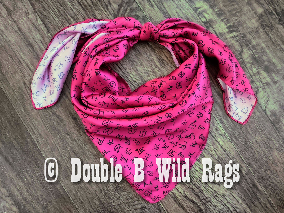 Wild Rag MISC 436 Livestock Scattered Brands Cowboy Western Neck Scarf Bandanna by Double B Wild Rags