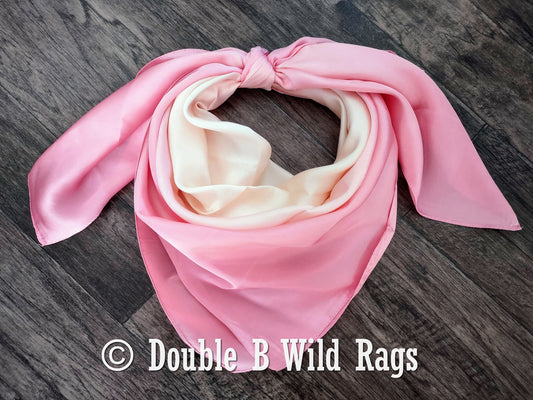 BARGAIN WILD RAG Ombre Light Pink by Double B Wild Rags Bandana Western Neck Scarf Neckerchief