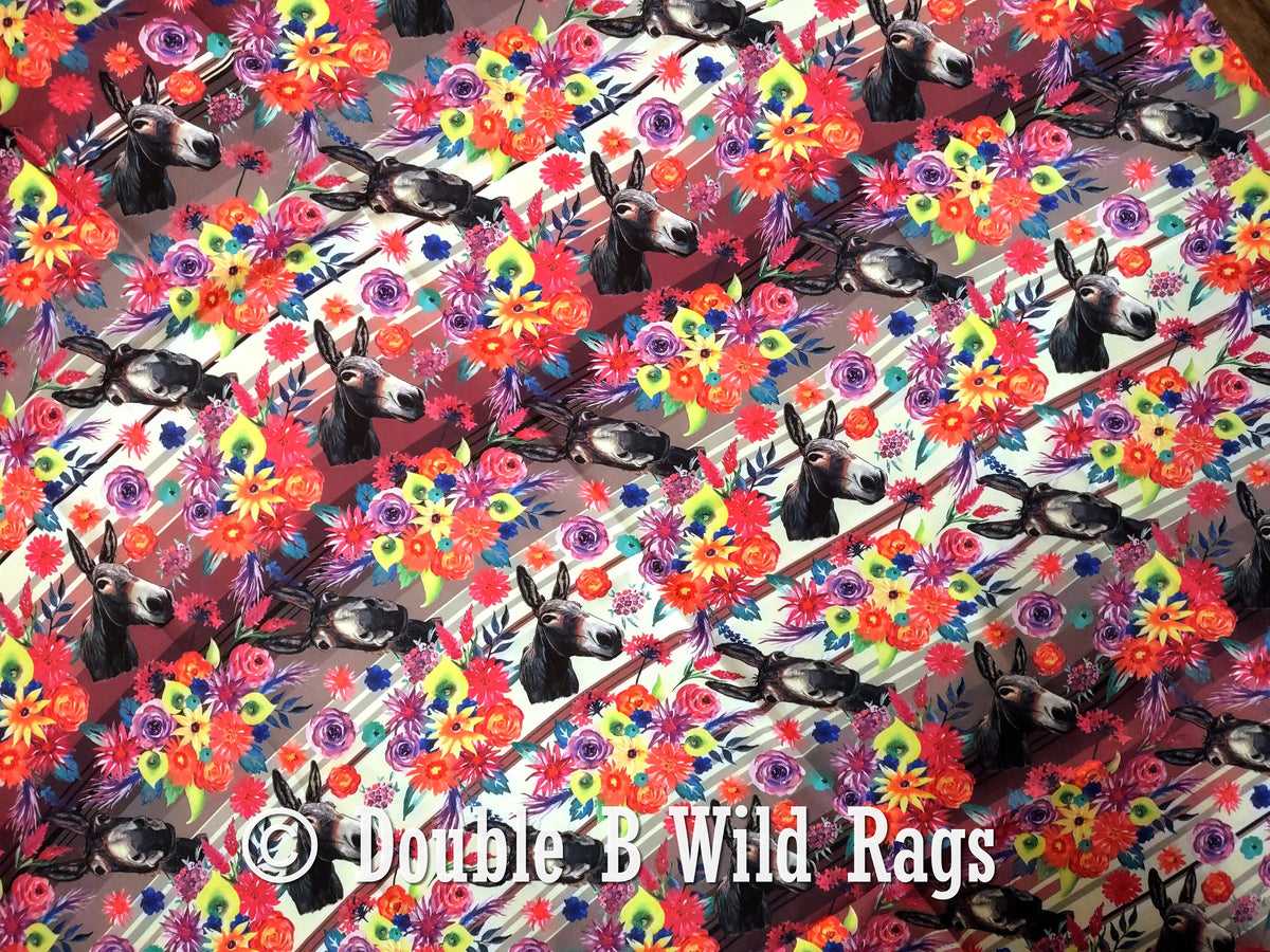 Wild Rag Donkey Burro Serape BROWN Western Cowboy Neck Scarf Bandana by Double B Wild Rags