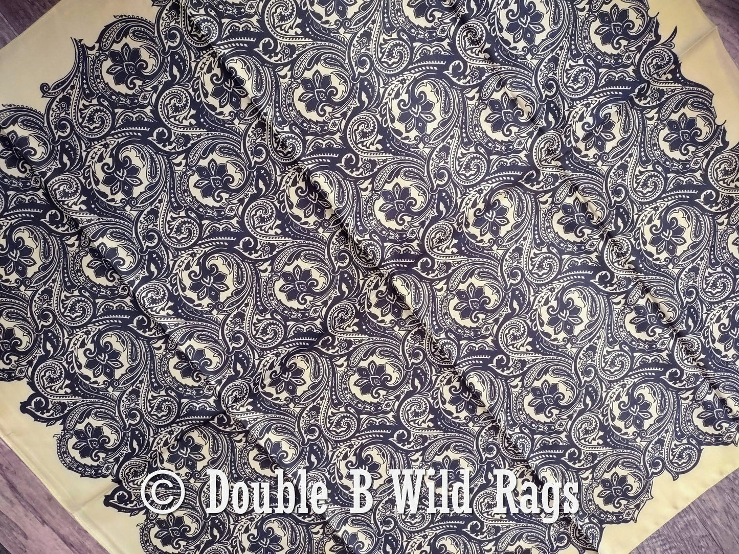 Wild Rag BARGAIN CORNER BC1140 Cowboy Floral Black and Light Green Western Neck Scarf by Double B Wild Rags