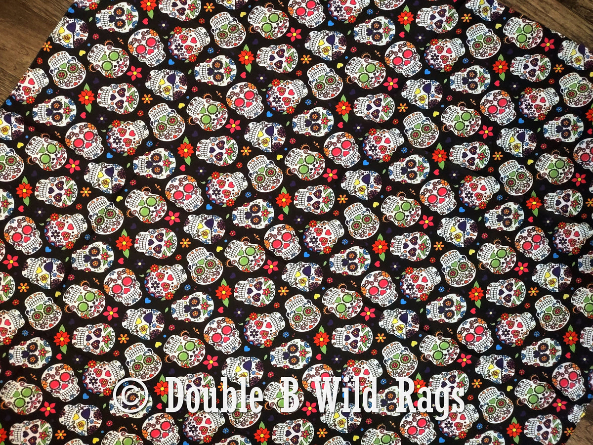 Wild Rag Día De Los Muertos Sugar Skull Cowboy Western Neck Scarf Bandanna by Double B Wild Rags
