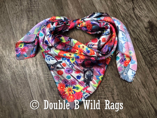 Wild Rag Donkey Burro Serape BROWN Western Cowboy Neck Scarf Bandana by Double B Wild Rags