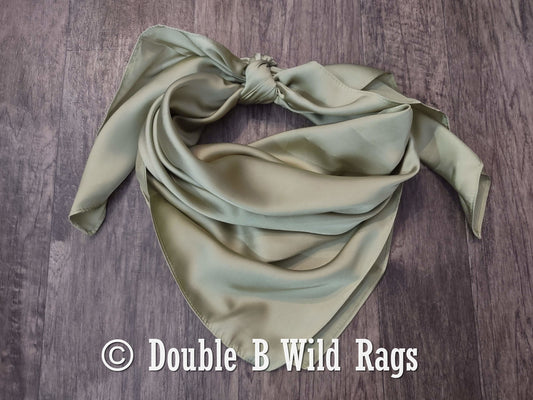 Wild Rag Light Sage Green Cowboy Western Neck Scarf Bandanna Double b Wild rags